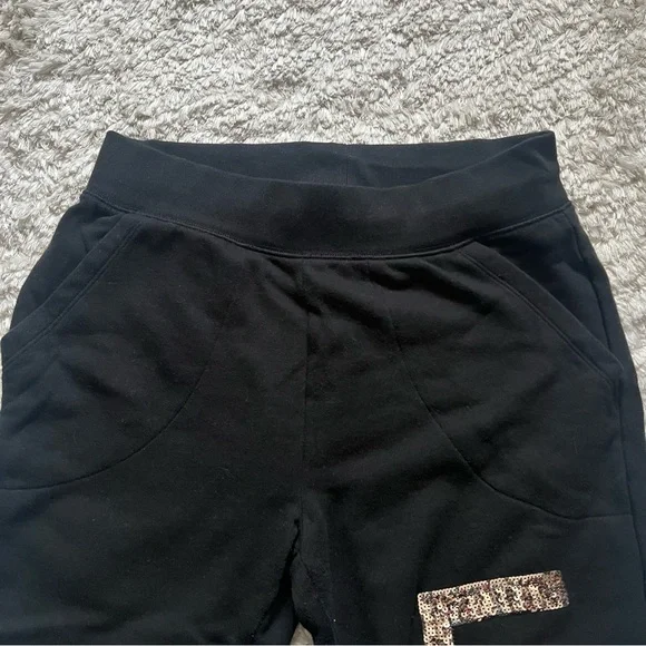 PINK Sequin Joggers Size M - Picture 2 of 5